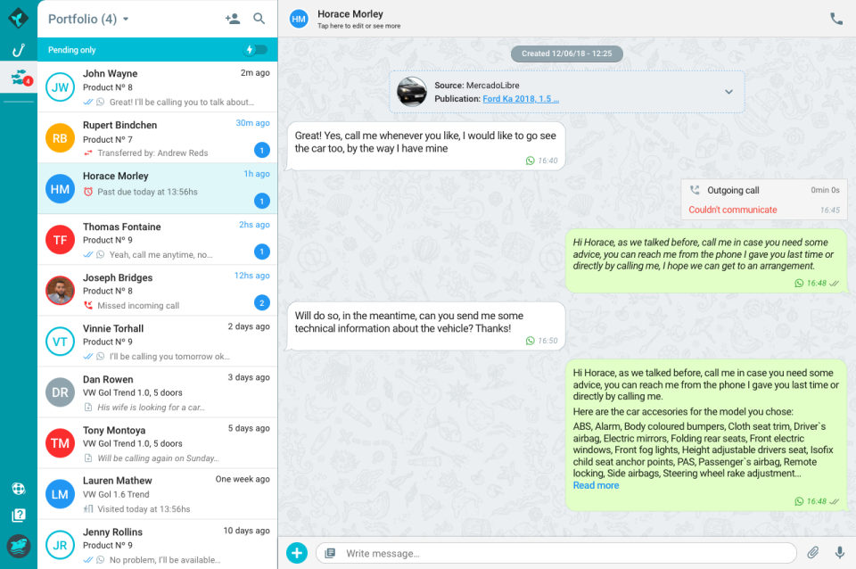 screenshot of Zenvia Customer Cloud